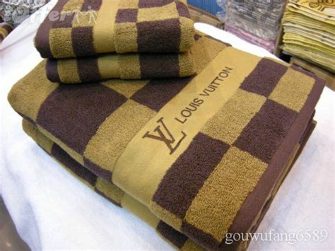 louis vuitton towel set|Louis Vuitton bathroom set sale.